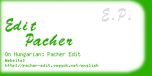 edit pacher business card